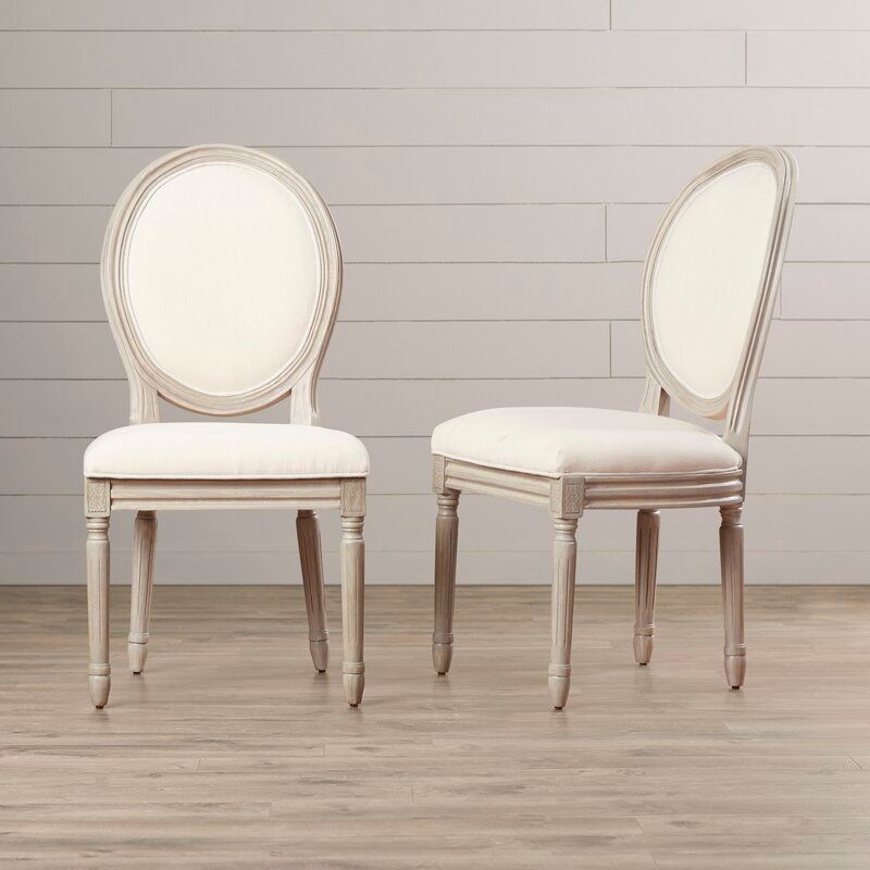 Falgoust Upholstered King Louis Back Side Chair Set of 2 thumbnail 4
