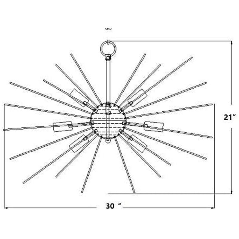 Basinger Light Sputnik Sphere Chandelier thumbnail 3