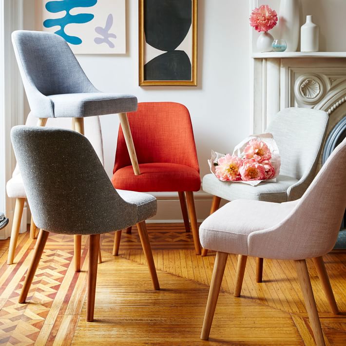 Mid Century Upholstered Dining Chair thumbnail 4