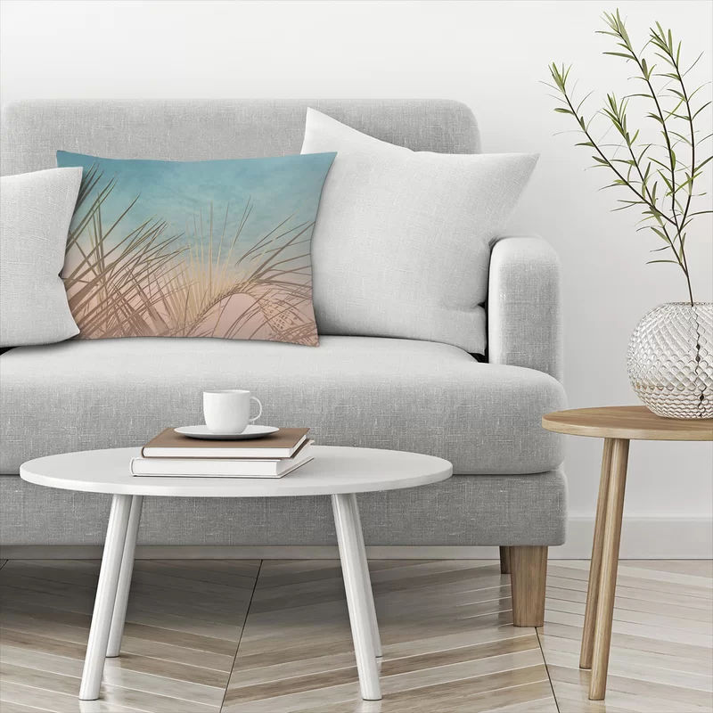 Pastel Palm Lumbar Pillow With Insert-20"x14" thumbnail 2