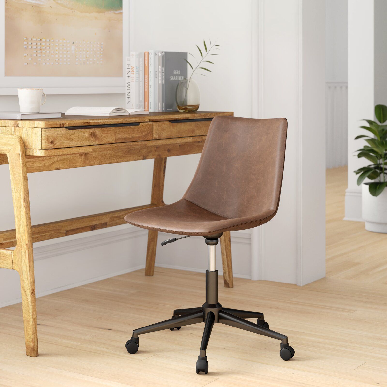 Isabel Ergonomic Faux Leather Task Chair thumbnail 3