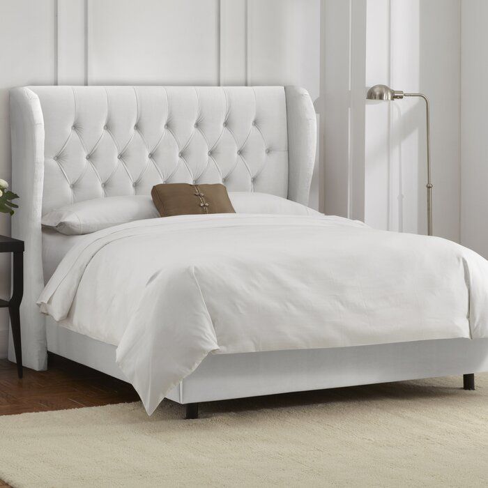 Alcantara Diamond Tufted Upholstered Standard Bed-King thumbnail 2