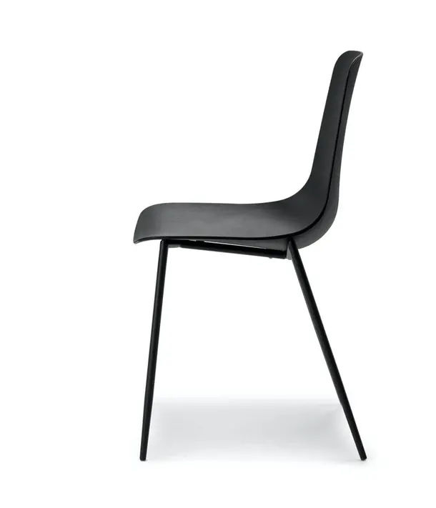 Svelti Pure Black Dining Chair Set Of 2 thumbnail 2