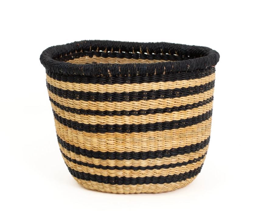 Small Striped Black Grass Planter thumbnail 2