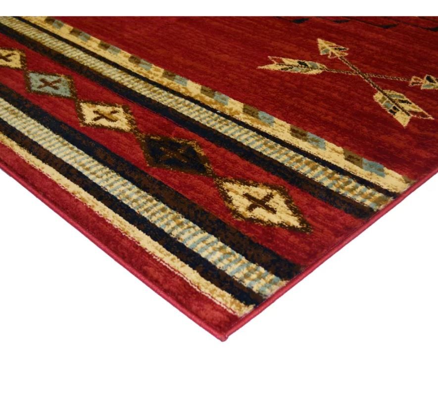 Perrault Southwestern Red Area Rug-7'10''x9'10'' thumbnail 3