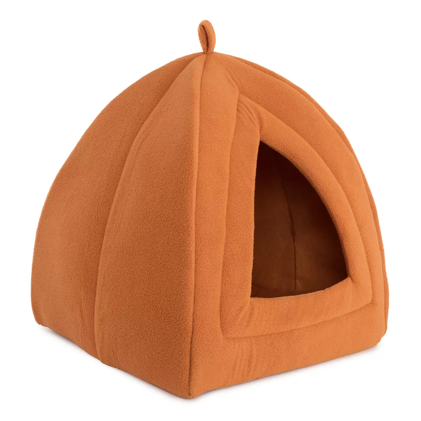 Petmaker Cozy Kitty Tent Igloo Plush Cat Bed - Brown thumbnail 3