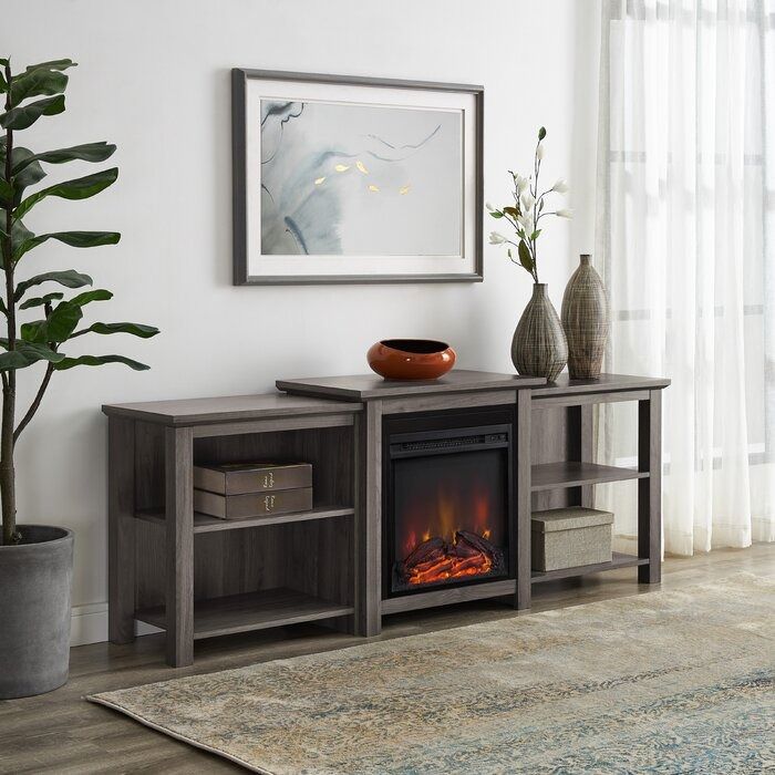 Woodbury TV Stand with Electric Fireplace thumbnail 2
