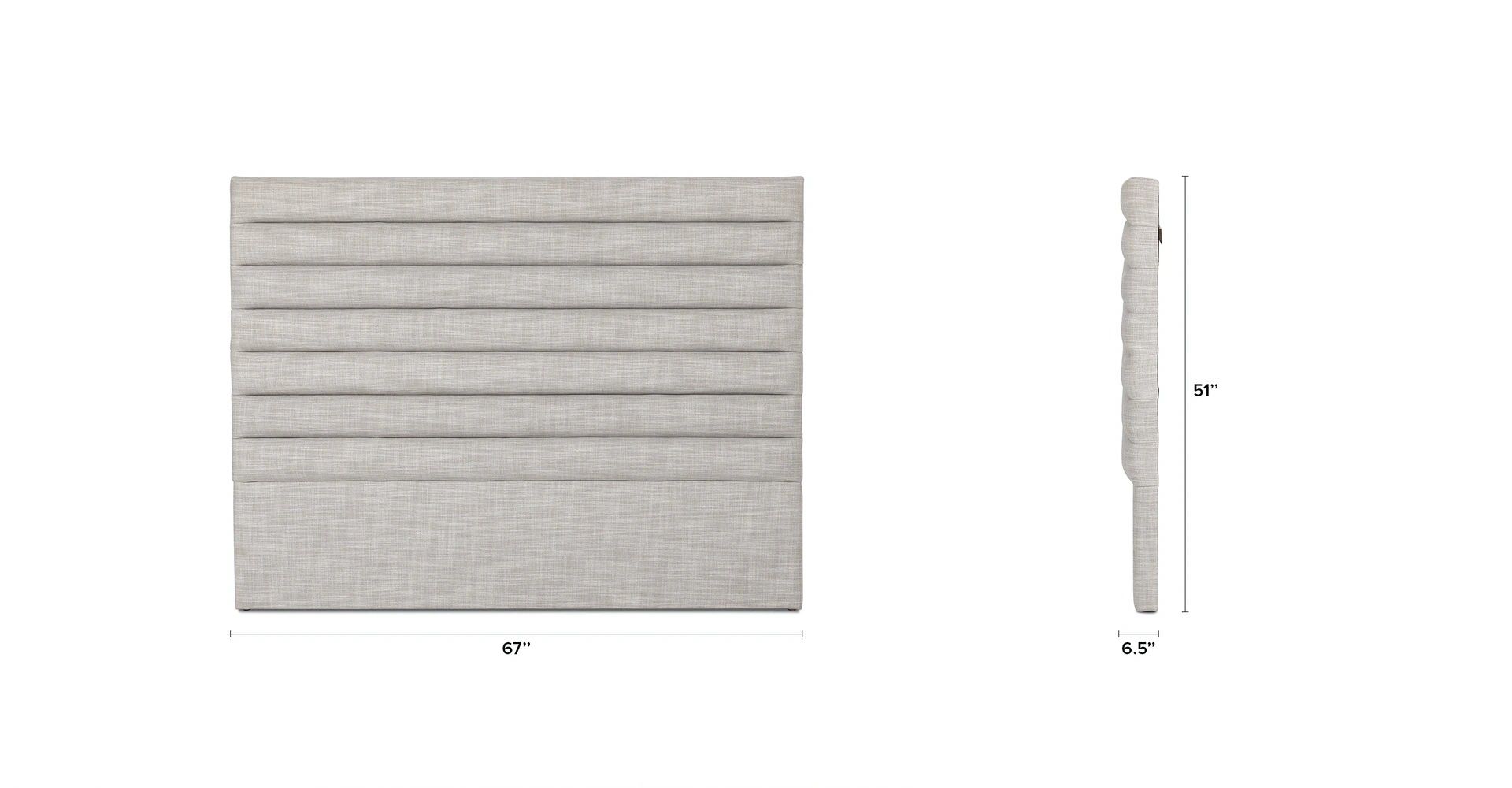 Sera Rain Cloud Gray Queen Headboard thumbnail 6