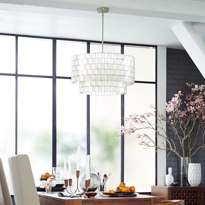 Capiz Zigzag Chandelier thumbnail 2