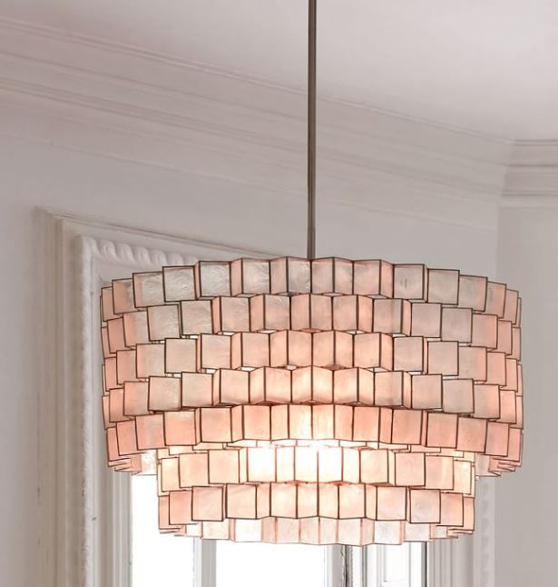 Capiz Zigzag Chandelier thumbnail 3