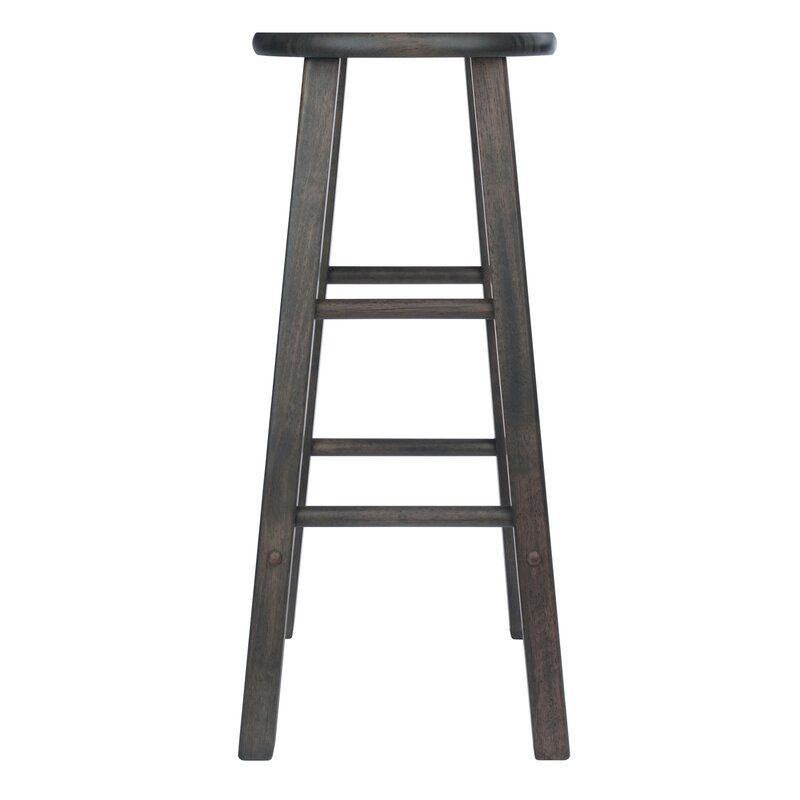 Petronille Solid Wood Counter and Bar Stool Set of 2 thumbnail 2
