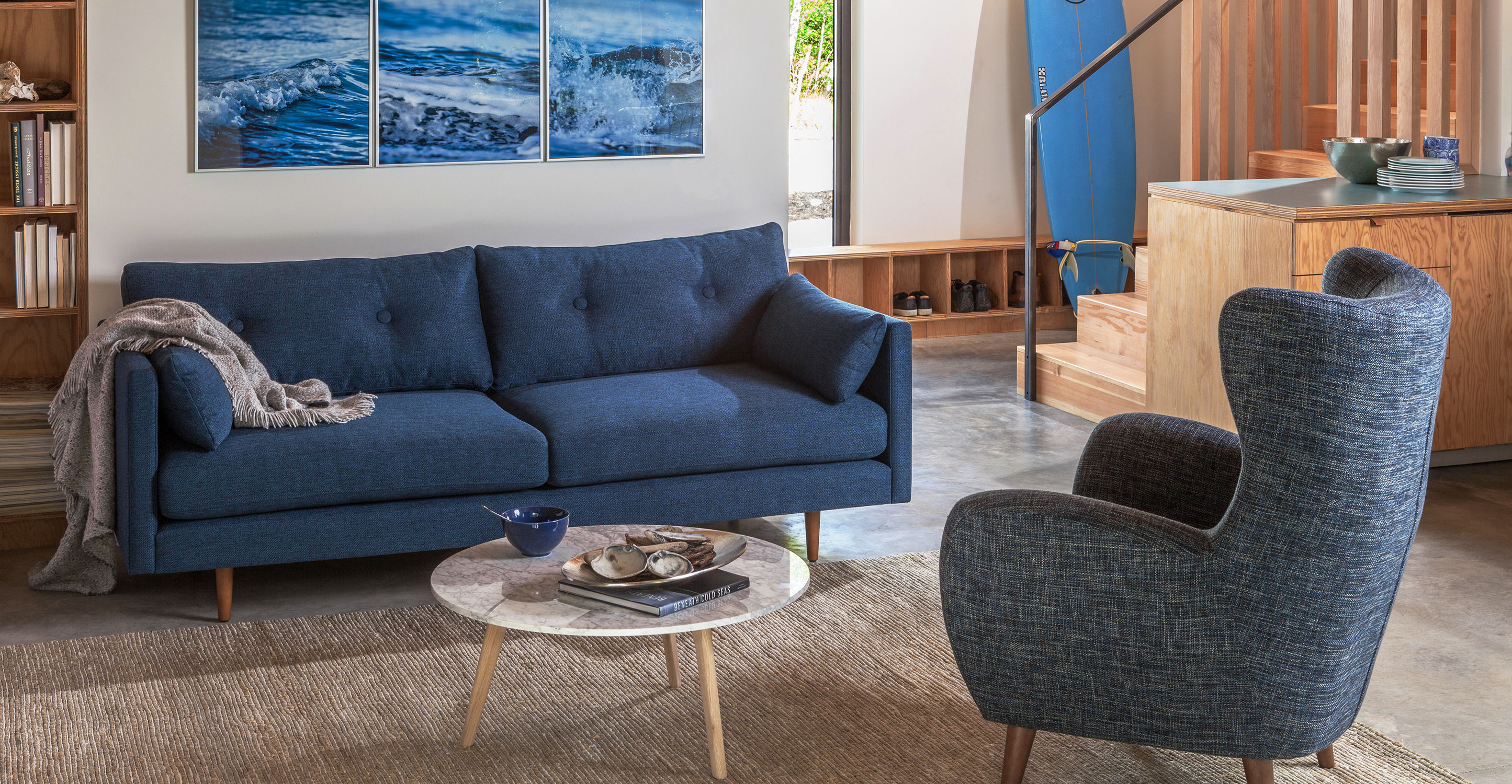 ANTON TWILIGHT BLUE SOFA thumbnail 2