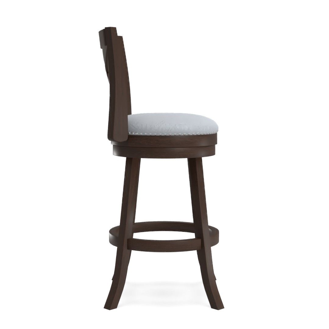 Mackin Wooden Swivel Bar Counter Stool thumbnail 2