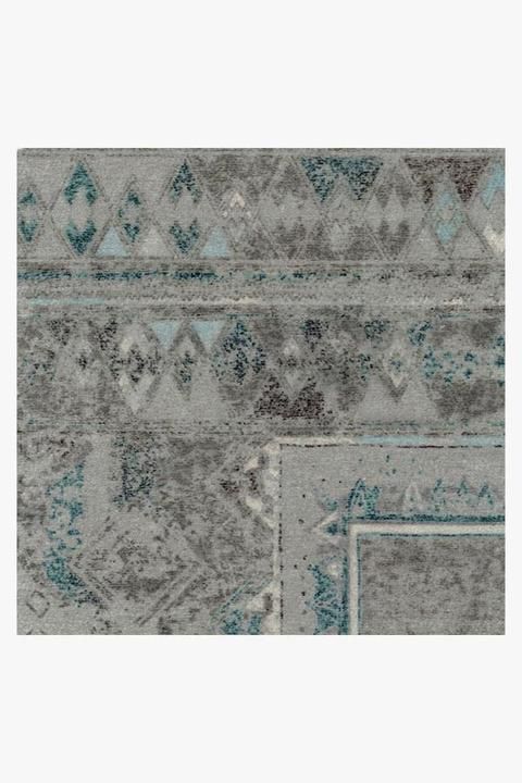 Lunja Border Teal Blue Rug-9'x12' thumbnail 3