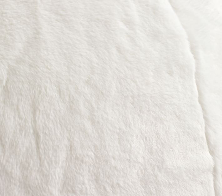 Ivory Faux Fur Anywhere Beanbag thumbnail 3