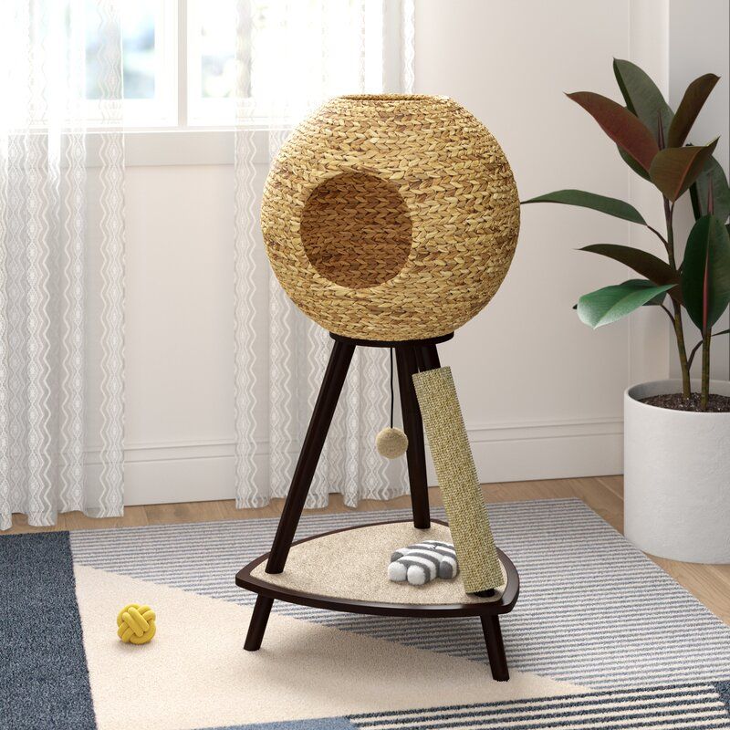 Adriana Sphere Scratch Post Cat Tree thumbnail 2