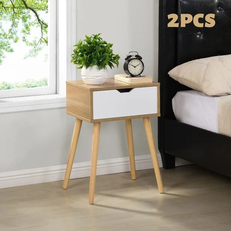 Drawer Nightstand in Natural thumbnail 2