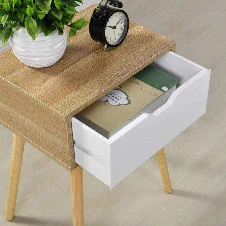 Drawer Nightstand in Natural thumbnail 4
