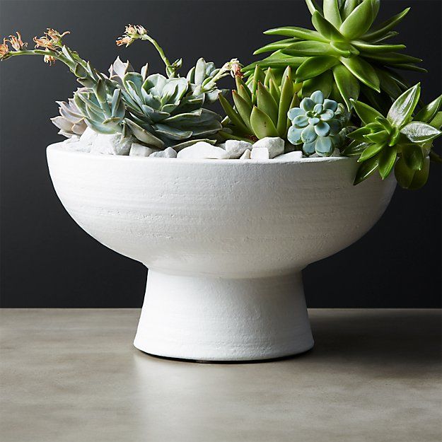 WHITE PEDESTAL BOWL thumbnail 2