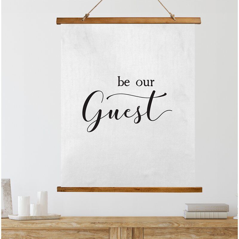 Microfiber Be Our Guest Scroll Tapestry  thumbnail 3