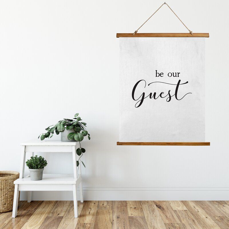 Microfiber Be Our Guest Scroll Tapestry  thumbnail 4