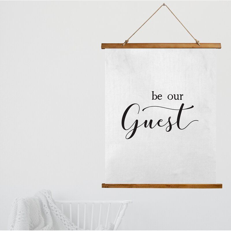 Microfiber Be Our Guest Scroll Tapestry  thumbnail 6