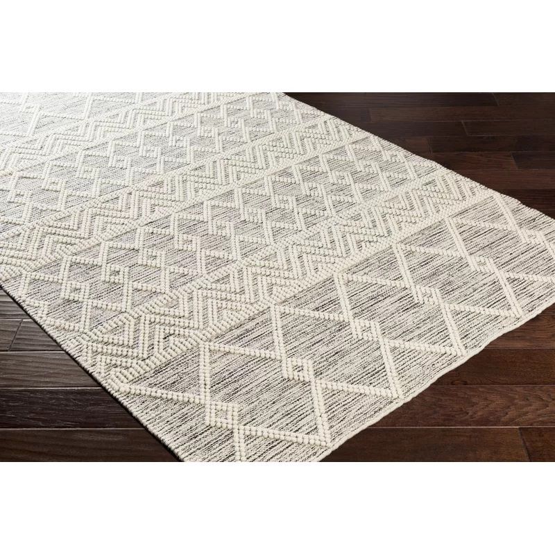 Bynes Oriental Handmade Flatweave Wool CreamGray Area Rug thumbnail 2