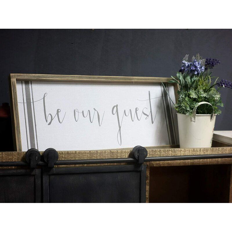Be Our Guest Wall Decor With Frame thumbnail 3