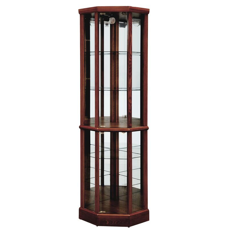 Franklyn Corner Lighted Curio Cabinet thumbnail 2