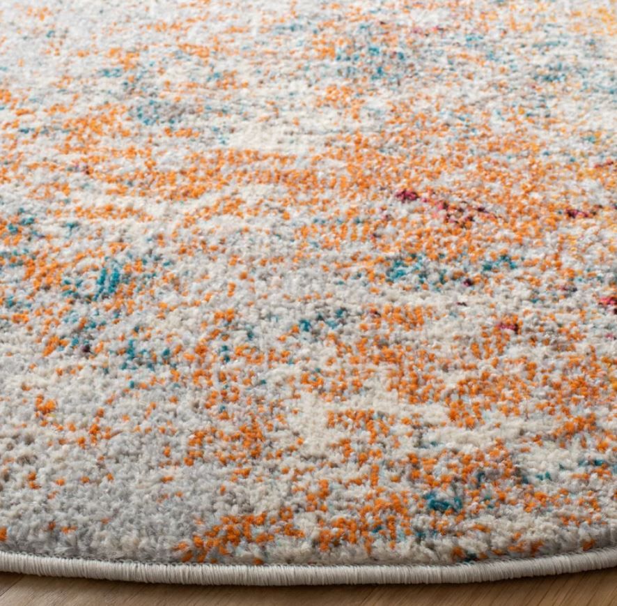 Agdal Abstract Ivory Orange Area Rug-6'7'' thumbnail 3