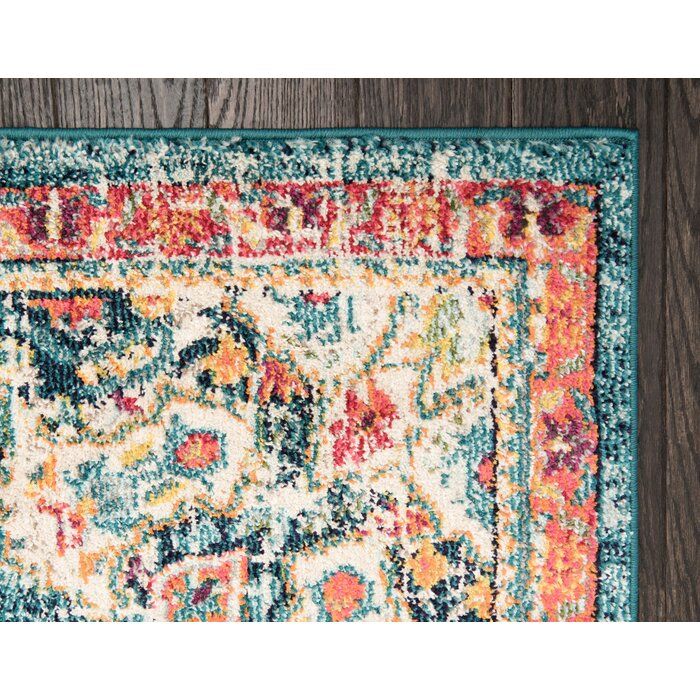 Ernst Oriental Turquoise Area Rug thumbnail 5