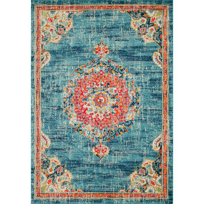Ernst Oriental Turquoise Area Rug thumbnail 6