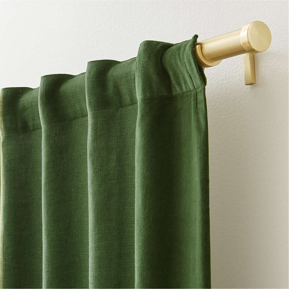 Ezria Green Linen Curtain Panel-96" thumbnail 2
