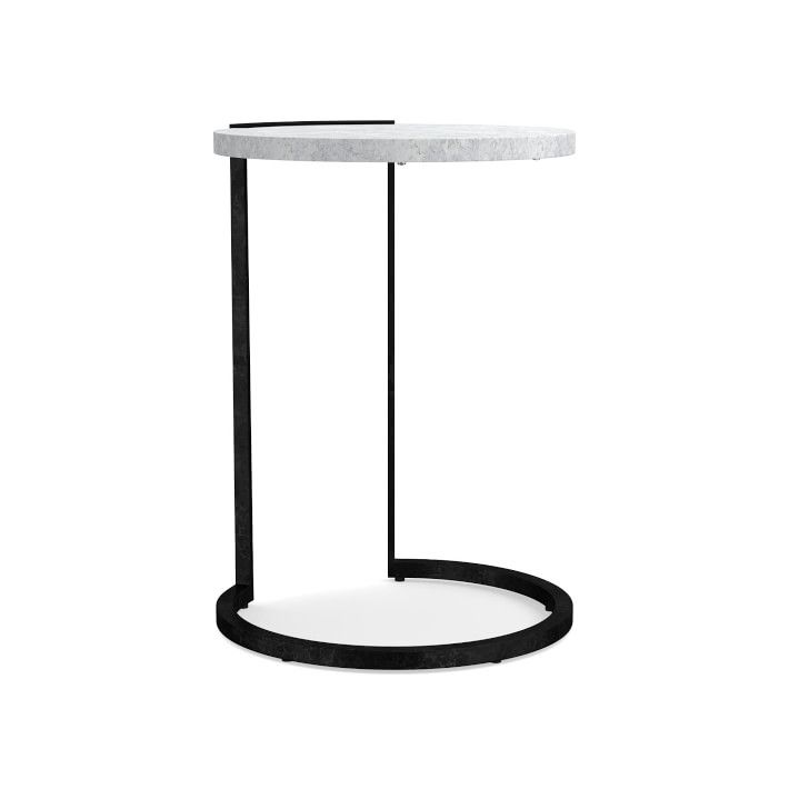 Marble And Metal Accent Table Bronze thumbnail 2