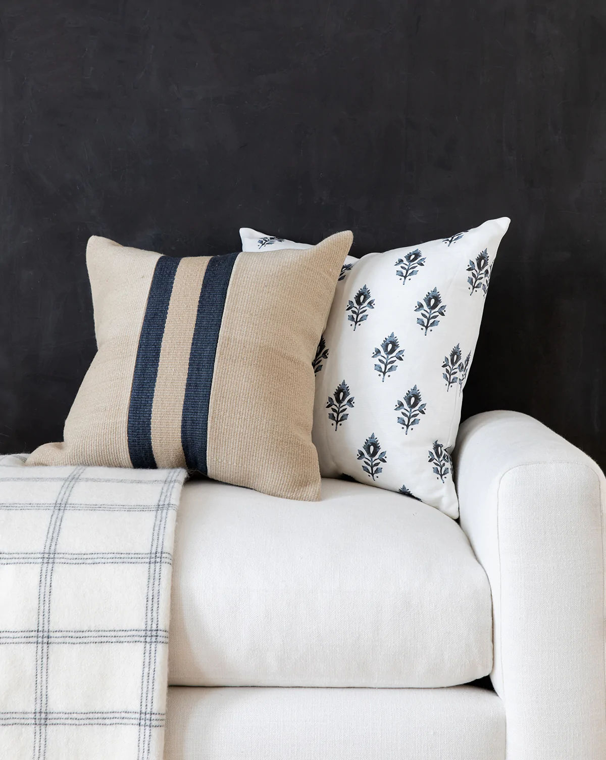 Reid Striped Pillow Cover With Insert-20"x20" thumbnail 2
