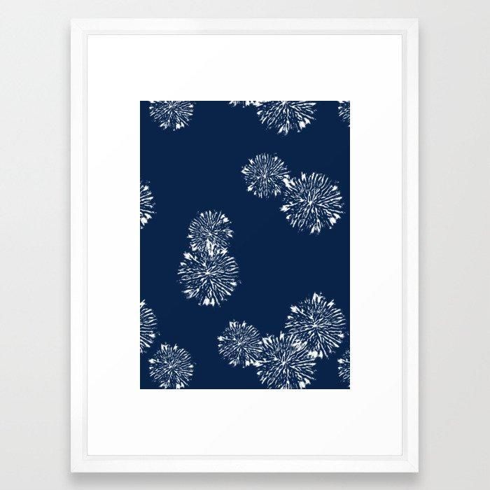 Shibori Scatter Blue Art Print With Frame 20''x26'' thumbnail 2
