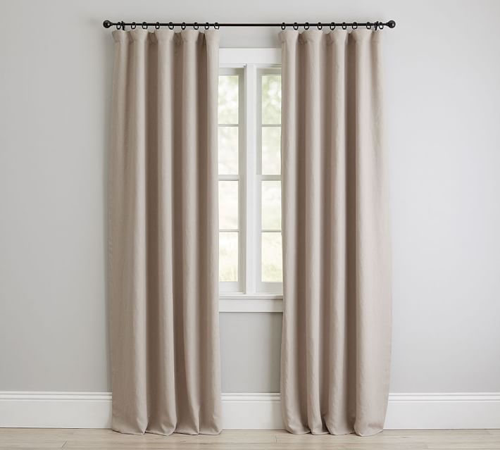 Custom Belgian Flax Linen Rod Pocket Curtain Dark Flax thumbnail 5