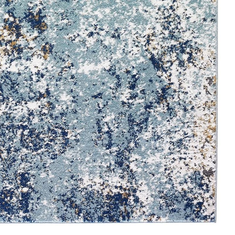 Thorold Abstract Blue Ivoy Area Rug-6'x9' thumbnail 2