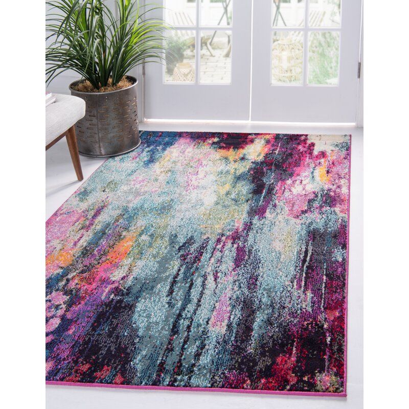 Hodapp Abstract Multicolor Area Rug-8'x10' thumbnail 2