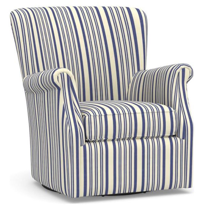 Minna Upholstered Swivel Armchair thumbnail 3
