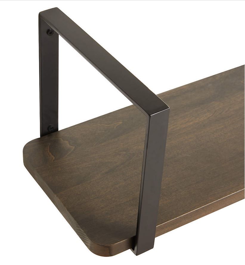 Riggs Charcoal Shelf with Black Square Brackets thumbnail 2