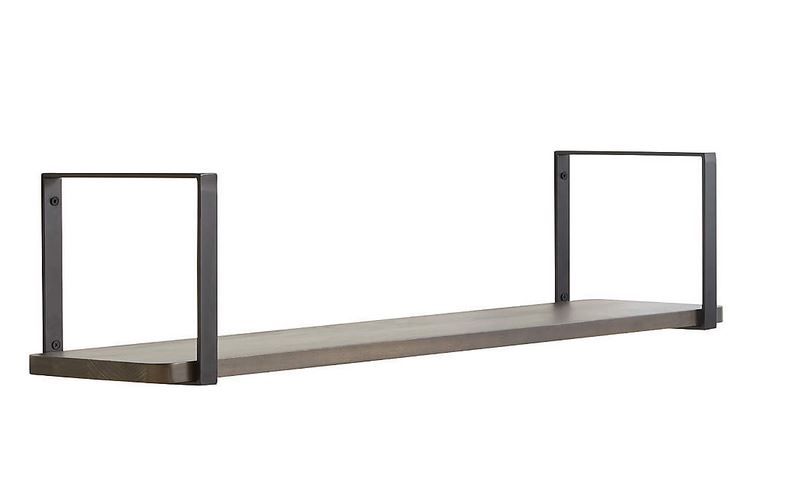 Riggs Charcoal Shelf with Black Square Brackets thumbnail 3