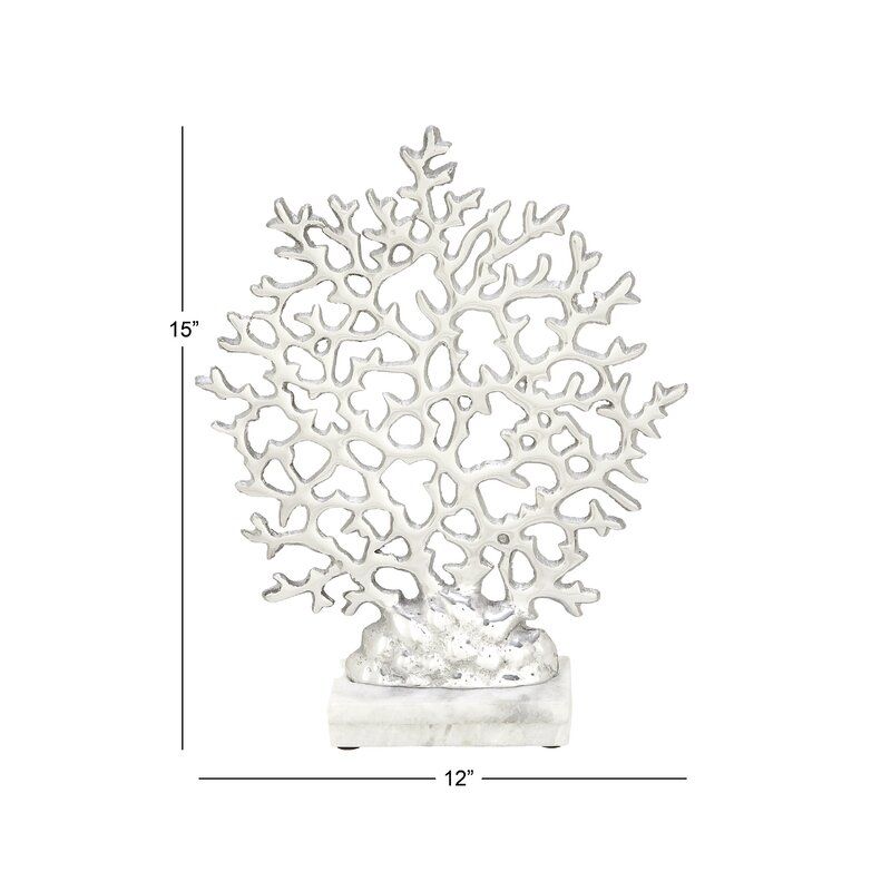 Sizer Aluminum Coral Marble Base Sculpture thumbnail 2