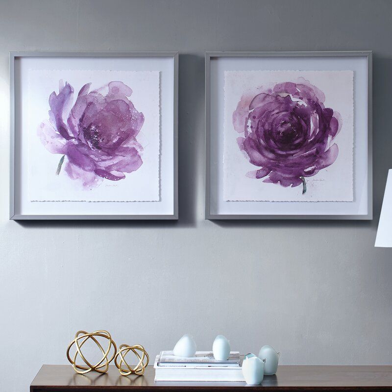Purple Ladies Rose 2 Piece Picture Frame Set with frame thumbnail 2