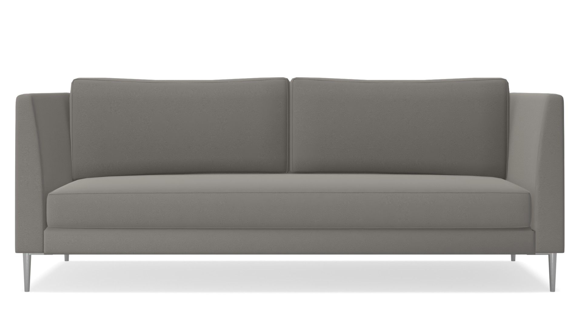 Vail Angled Arm Sofa - Poly  - Twill - Silver - Nickel thumbnail 3