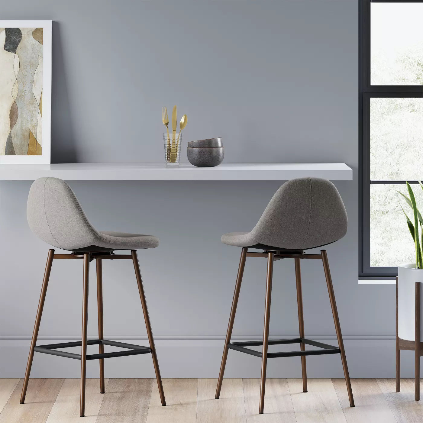 Copley Upholstered Counter Height Barstool thumbnail 5
