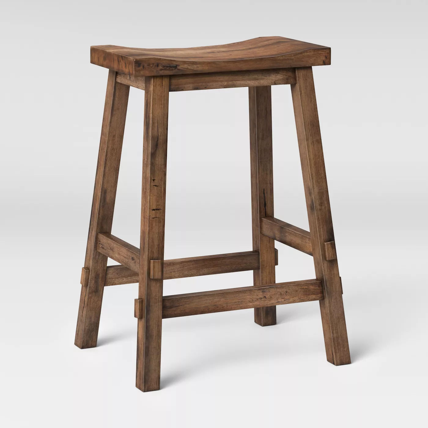 Halifax Farmhouse Wood Counter Height Barstool thumbnail 3