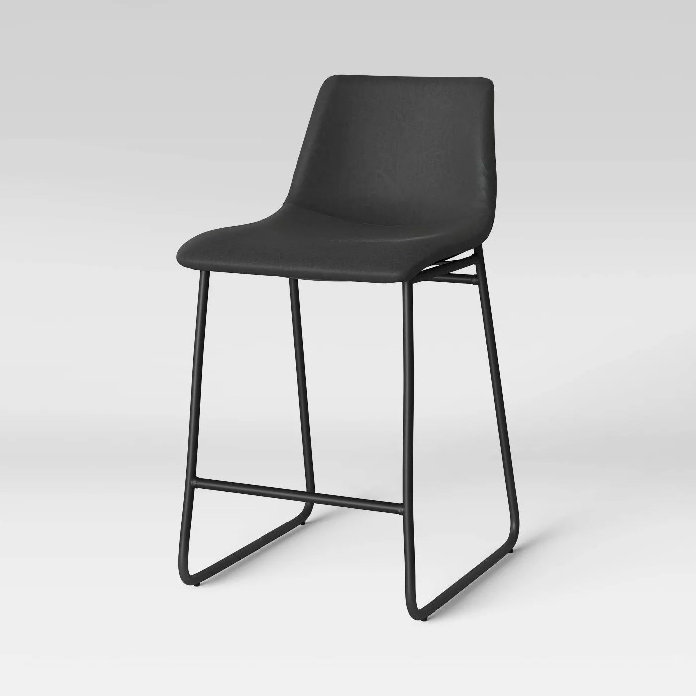 Bowden Upholstered Molded Faux Leather Counter Height Barstool thumbnail 2