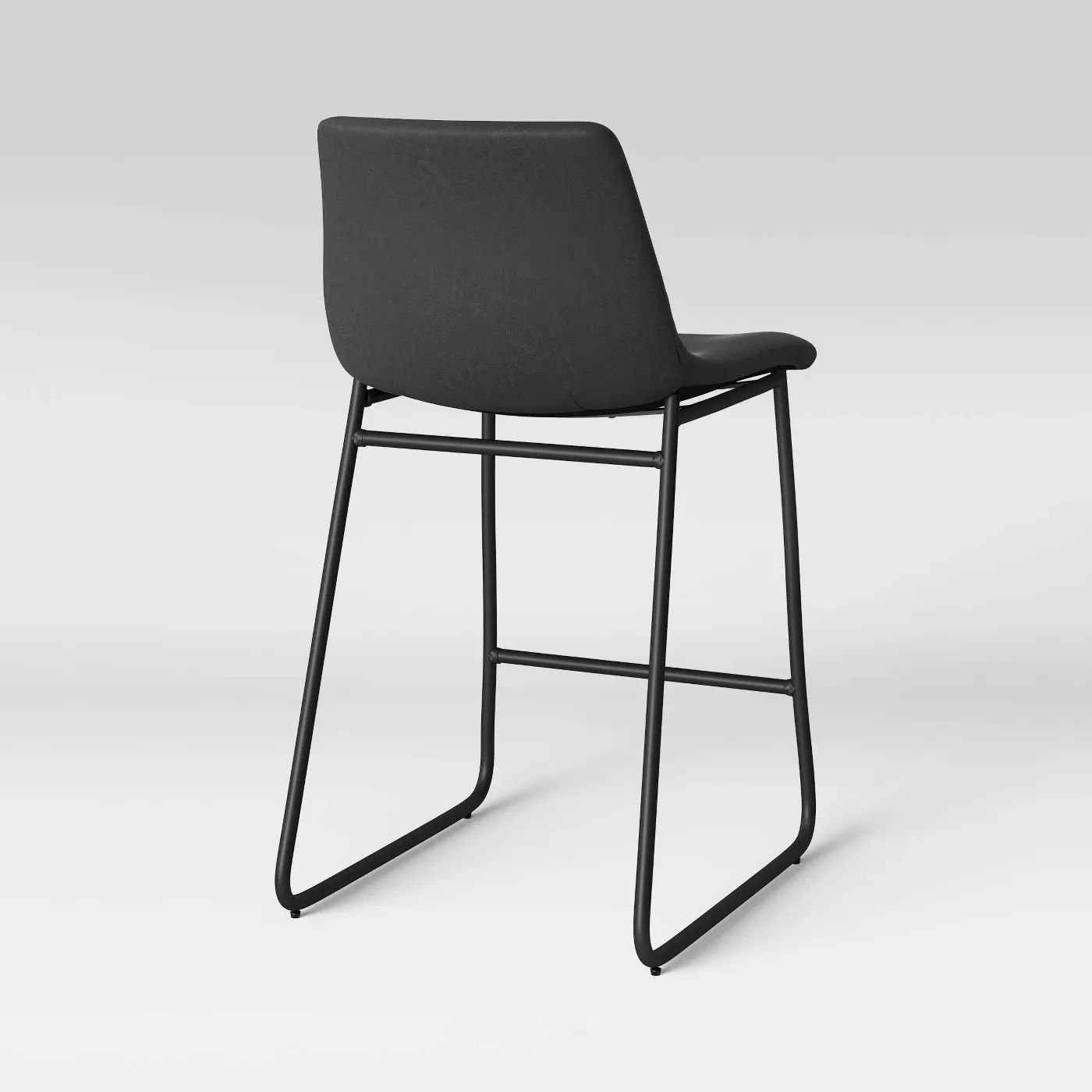Bowden Upholstered Molded Faux Leather Counter Height Barstool thumbnail 4