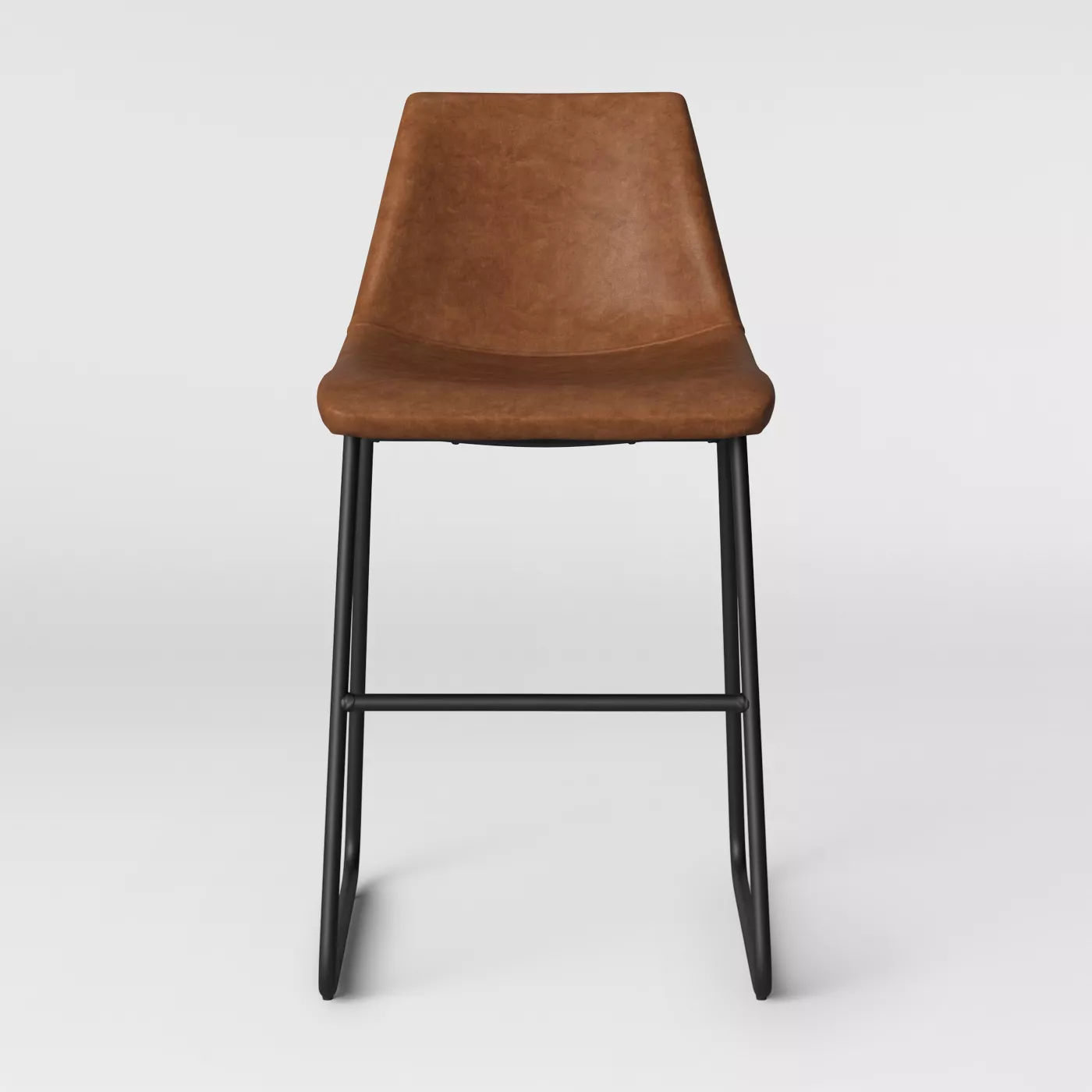 Bowden Upholstered Molded Faux Leather Counter Height Barstool thumbnail 2